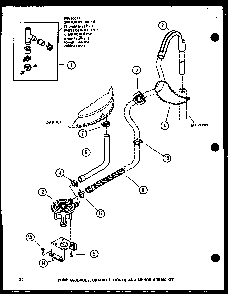 Section 3 Diagram and Parts List for CW9003W P1122805WW Amana Washer