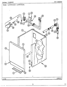 Cabinet Diagram and Parts List for 6359  Maytag Washer