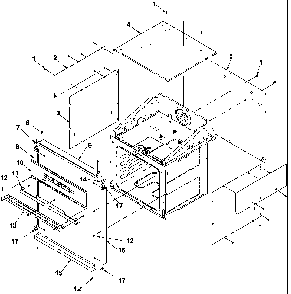 Cabinet Diagram and Parts List for AOES2730E-P1132357NE  Amana Wall Oven