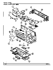 Base Diagram and Parts List for M437B  Jenn-Air Microwave