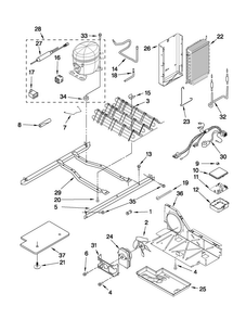 Unit Parts Diagram and Parts List for MSD2574VEM13  Maytag Refrigerator