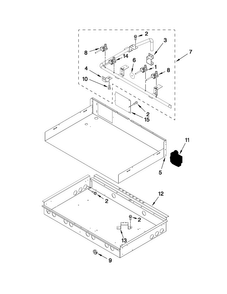 Burner Box, Gas Valves, And Switches Diagram and Parts List for JGCP430WP00  Jenn-Air Cooktop