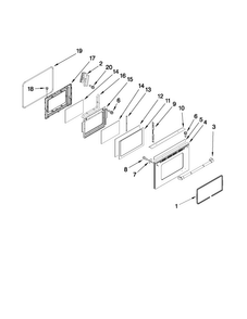 Lower Door Parts Diagram and Parts List for JGR8895BDS12  Jenn-Air Range