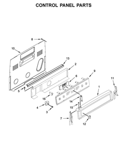Control Panel Parts Diagram and Parts List for YMER8800FZ1  Maytag Range