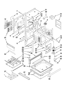 Chassis Parts Diagram and Parts List for JDS8850CDS02  Jenn-Air Range