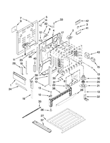 Chassis Parts Diagram and Parts List for JES9750CAS01  Jenn-Air Range