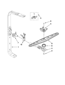 Upper Wash And Rinse Parts Diagram and Parts List for MDB6769AWQ4  Maytag Dishwasher