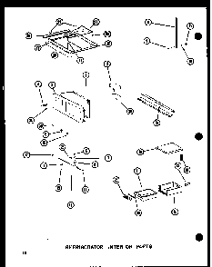 Refrigerator Interior Parts Diagram and Parts List for SRI519D-P73900-19W  Amana Refrigerator