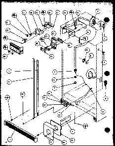 Refrigerator/freezer Controls And Cabinet Part Diagram and Parts List for SZD27KPL-P1101206WL  Amana Refrigerator