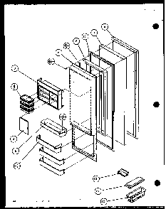 Section 7 Diagram and Parts List for SL22JB-P1116006W  Amana Refrigerator