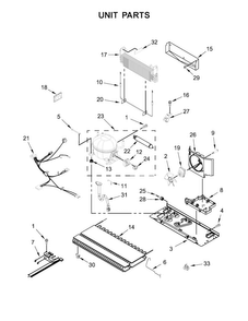 Unit Parts Diagram and Parts List for ABB1921BRM00  Amana Refrigerator