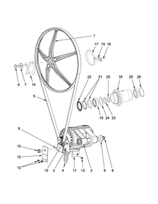 Drive Parts Diagram and Parts List for MXR65PDATS  Maytag Washer