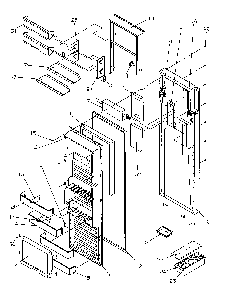Refrigerator Door Diagram and Parts List for SRDE528SW-P1184901WW  Amana Refrigerator