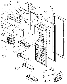 Refrigerator Door Diagram and Parts List for 36768-P1135803W  Amana Refrigerator