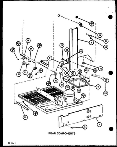 Section 1 Diagram and Parts List for BR20N-P7812526W  Amana Refrigerator