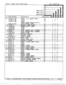 Fresh Food Outer Door Page 2 Diagram and Parts List for HMG671860  Admiral Refrigerator