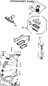 Attachment Parts Diagram and Parts List for 11628994  Kenmore Canister Vacuum