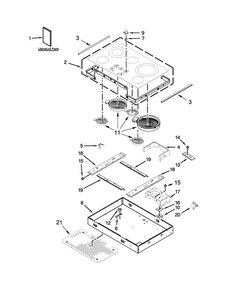 Cooktop Parts Diagram and Parts List for MEC9536BB01  Maytag Cooktop
