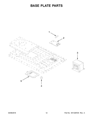 Base Plate Parts Diagram and Parts List for JMC3415ES01  Maytag Microwave