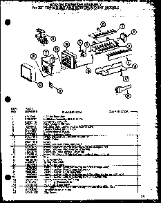 Add-on Icemaker Diagram and Parts List for TQ20QBW-P1111604WW  Amana Refrigerator