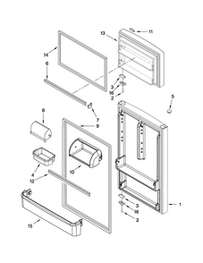 Door Parts Diagram and Parts List for M8RXCGFXB01  Maytag Refrigerator