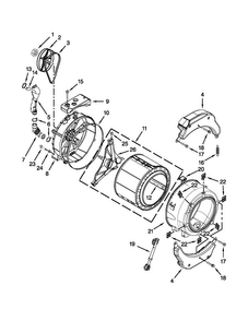 Tub And Basket Parts Diagram and Parts List for MHN30PRCWW0  Maytag Washer