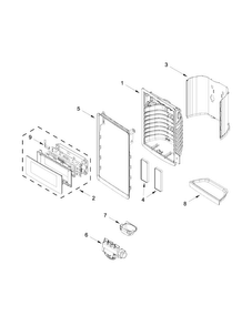 Dispenser Front Parts Diagram and Parts List for MFT2976AEM02  Maytag Refrigerator