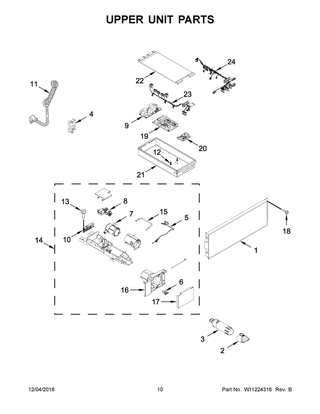 Upper Unit Parts Diagram and Parts List for JBZFR30IGX00  Maytag Freezer