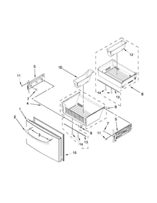 Freezer Door Parts Diagram and Parts List for MFT2673BEW10  Maytag Refrigerator