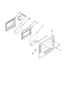 Lower Door Parts Diagram and Parts List for MGT8775XB00  Maytag Range