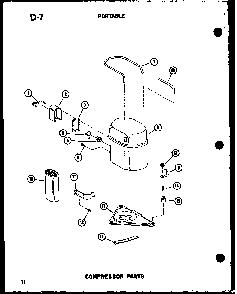 Compressor Parts Diagram and Parts List for ES6P-2AMS P54972-27R Amana Air Conditioner