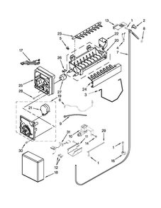 Ice Maker Parts Diagram and Parts List for JF42NXFXDW05  Jenn-Air Refrigerator