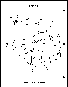 Damper & Action Air Parts Diagram and Parts List for 10-2NM P54974-2R Amana Air Conditioner