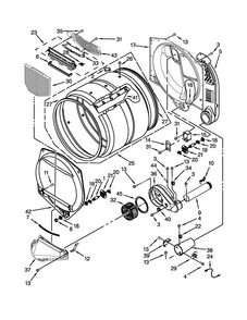 Upper And Lower Bulkhead Parts Diagram and Parts List for MLG25PRAWW0  Maytag Dryer