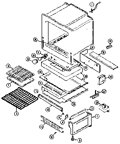 Oven/base Diagram and Parts List for MRG5729ADA  Maytag Range