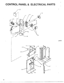 Control Panel And Electric Parts Diagram and Parts List for 5796  Amana Air Conditioner