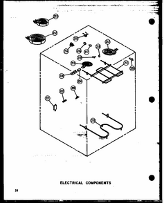 Electrical Components Diagram and Parts List for RVH-2 P72908-1M Amana Range Hood