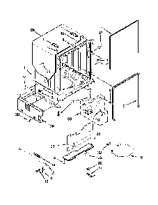 Tub And Frame Parts Diagram and Parts List for 66512833K313  Kenmore Dishwasher