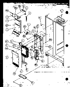 Evaporator And Air Handling Diagram and Parts List for 36501W-P1121705WW  Amana Refrigerator