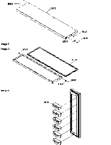 Freezer Door Diagram and Parts List for SX522VW-P1320501WW  Amana Refrigerator