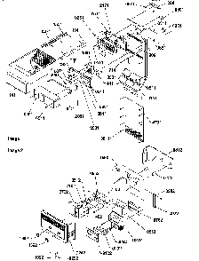 Ice Maker/control Assy Diagram and Parts List for SRD522SW-P1184707WW  Amana Refrigerator