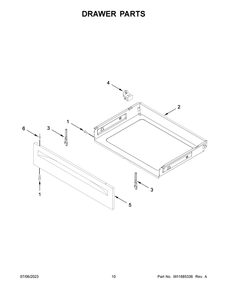 Drawer Parts Diagram and Parts List for ACR4203MNW0  Amana Range