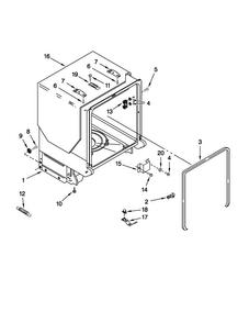 Tub And Frame Parts Diagram and Parts List for MDB4709AWB0  Maytag Dishwasher