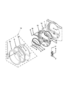 Part Location Diagram of W10371563 Whirlpool DOOR
