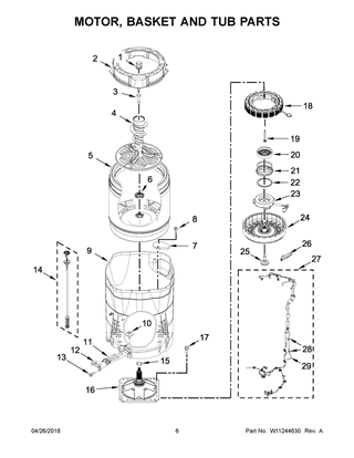 Part Location Diagram of W11208267 Whirlpool BASKET