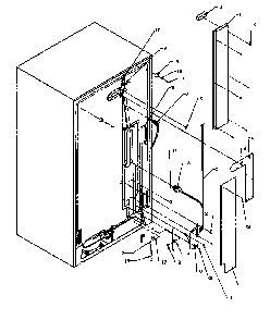 Back Unit Diagram and Parts List for SS22NBW-P1162706WW  Amana Refrigerator