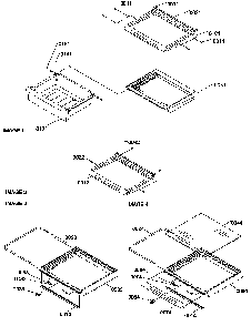 Shelves, Deli, And Crisper Assemblies Diagram and Parts List for SXD20TL-P1302901WL  Amana Refrigerator
