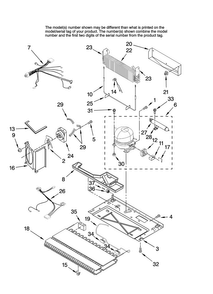 Unit Parts Diagram and Parts List for ABB1927VEW10  Amana Refrigerator