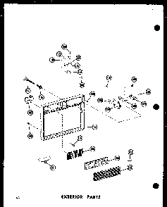 Exterior Parts Diagram and Parts List for RC-7PB P71300-2M Amana Microwave