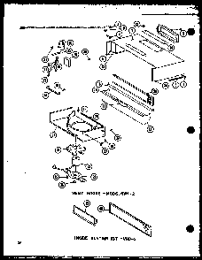 Vent Hoods Diagram and Parts List for RCC-3 P72771-2M Amana Microwave